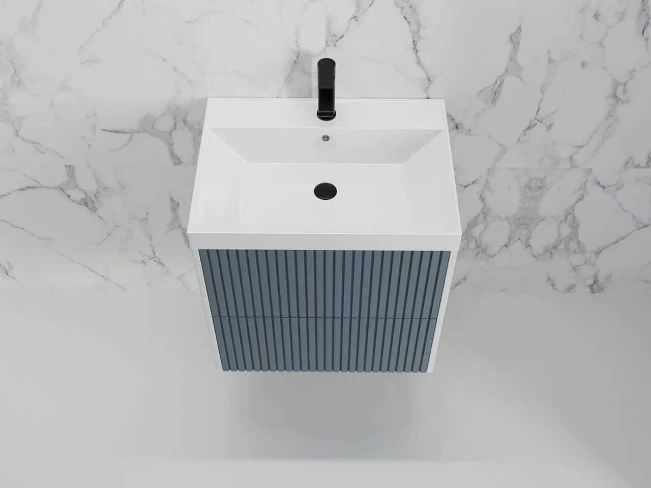 Тумба подвесная Style Line Стокгольм 60 с раковиной Classic 60, графит софт