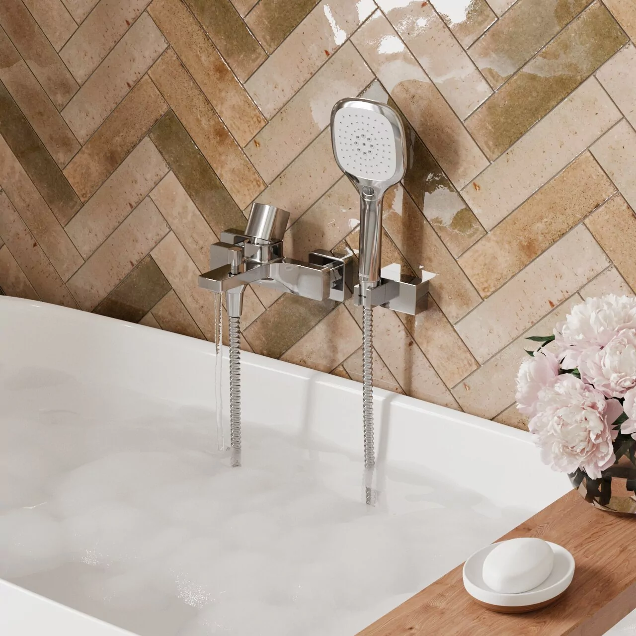 Смеситель для ванны WasserKraft Naab 8601 хром