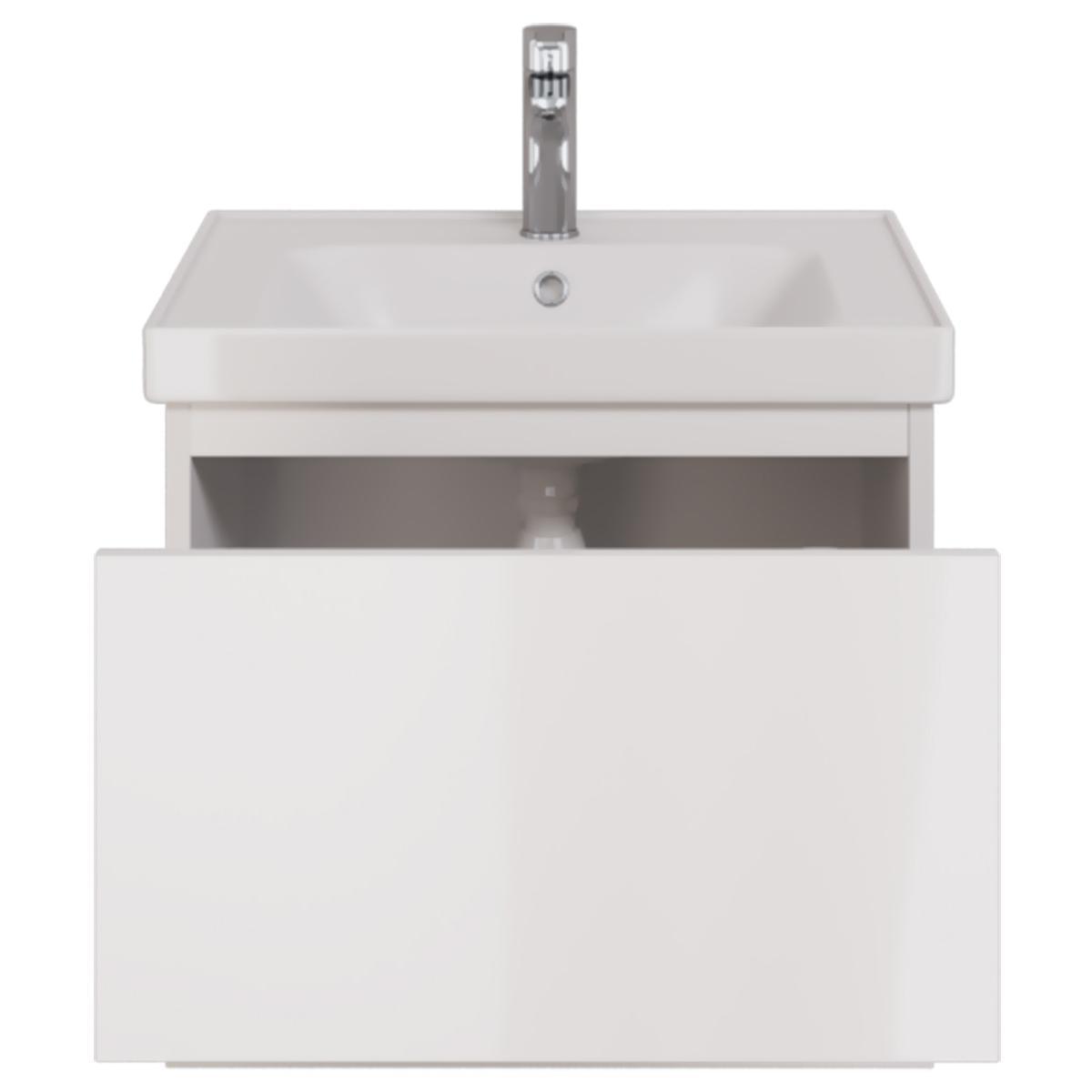 Тумба с раковиной подвесная Dreja Perfecto 60 см, белый