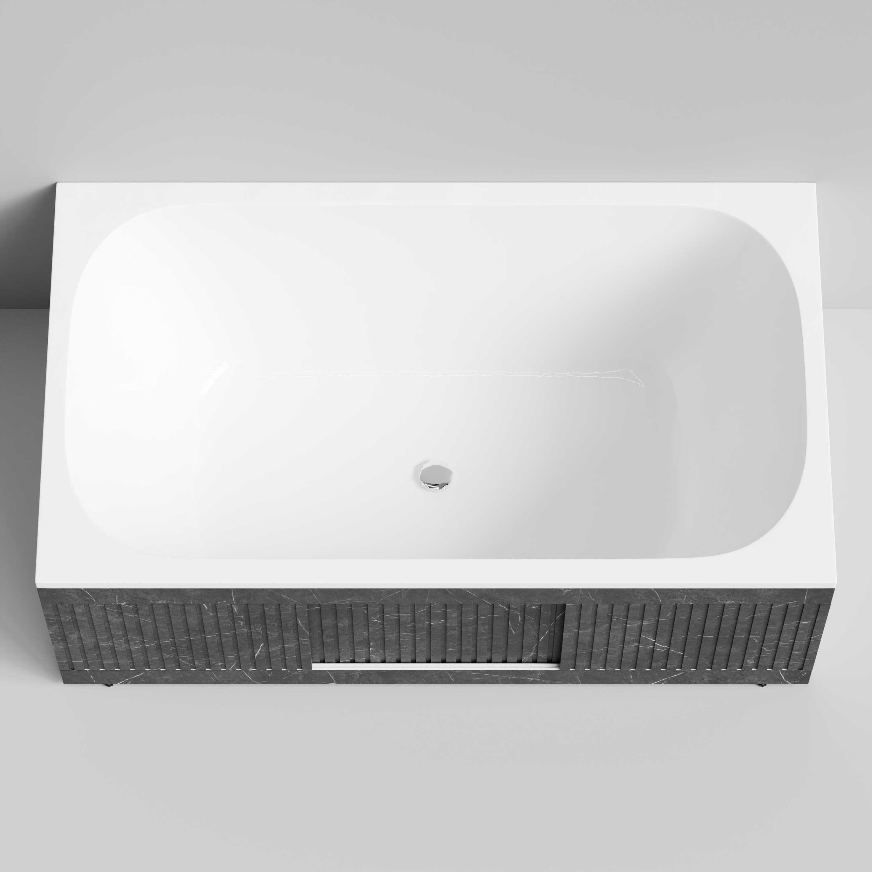 Экран под ванну Vod-ok Тач 150 раздвижной Мрамор Графит софт тач