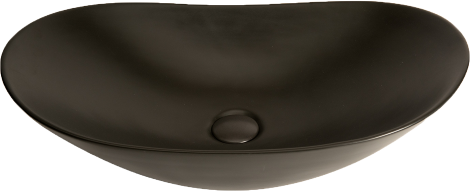 Раковина SantiLine SL-1025МВ накладная, черный матовый