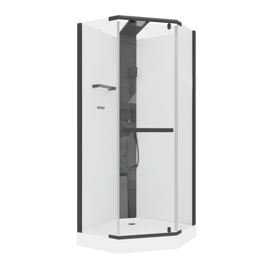 Душевая кабина Ceruttispa CHIKA901B без крыши (90x90x215-225)