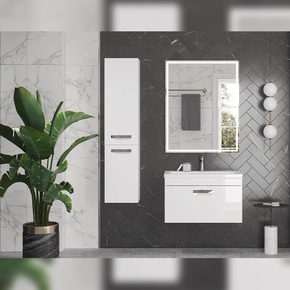 Пенал Velvex Estea 35 см, белый матовый