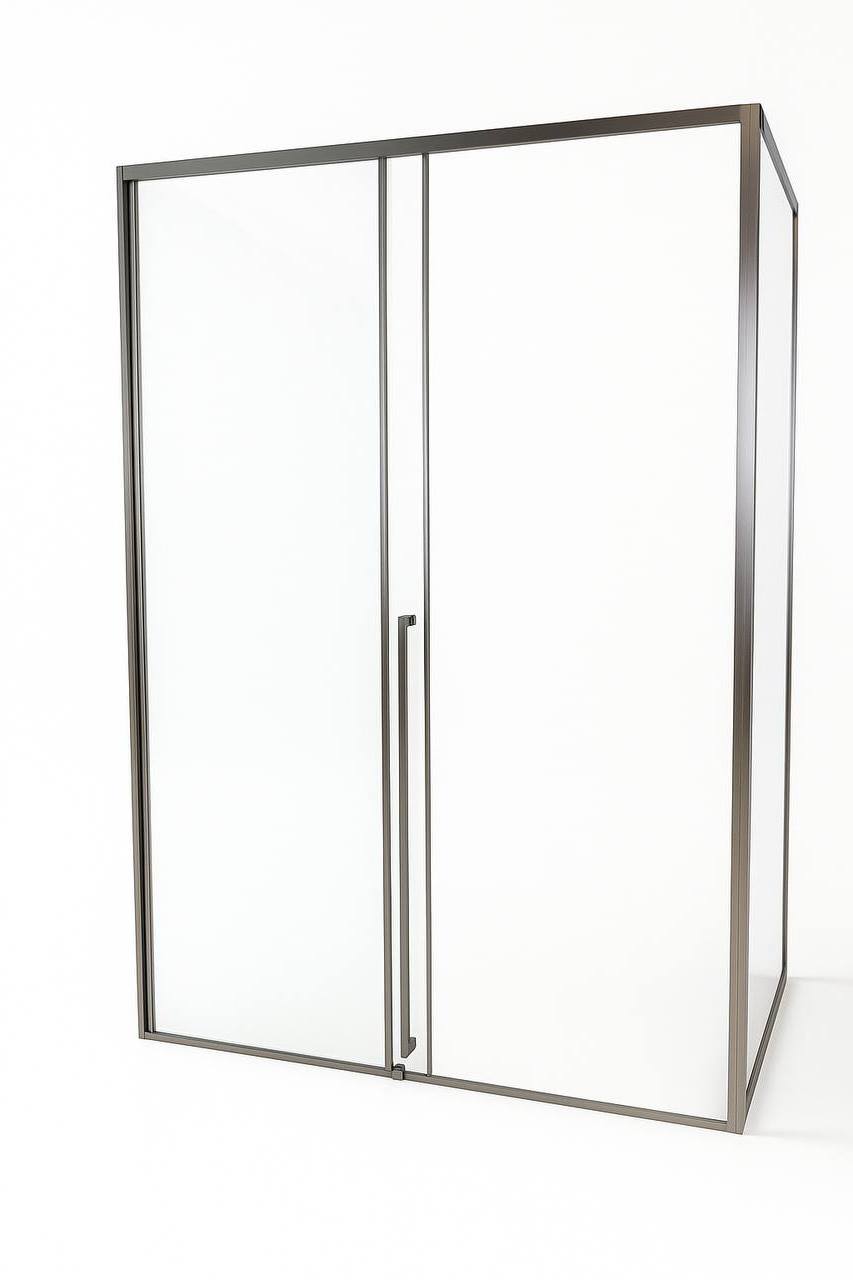 Душевой уголок Timo TDSS-120/13C-8R + TSS-1000/13C-8 120x100 см, профиль никель, стекло прозрачное