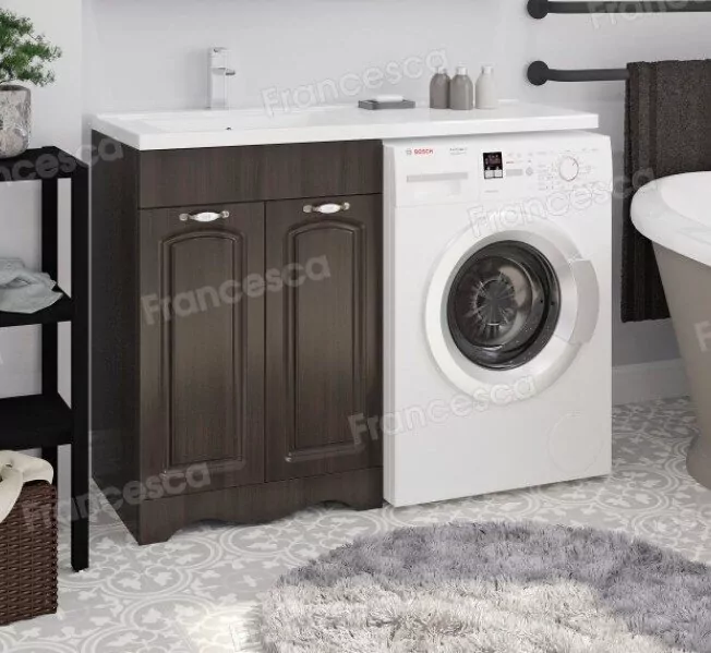 Тумба с раковиной Francesca Империя 120 под стиральную машину, венге