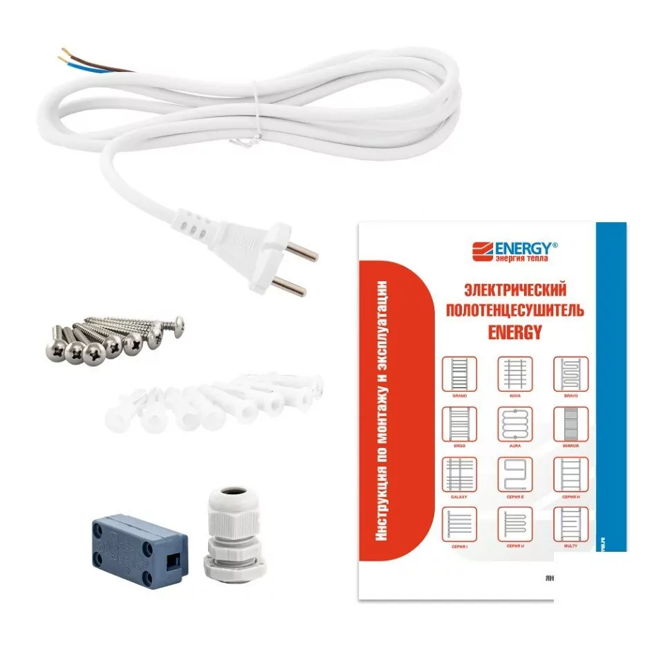 Полотенцесушитель электрический Energy Ergo2 P 850x200 прямой, белый матовый