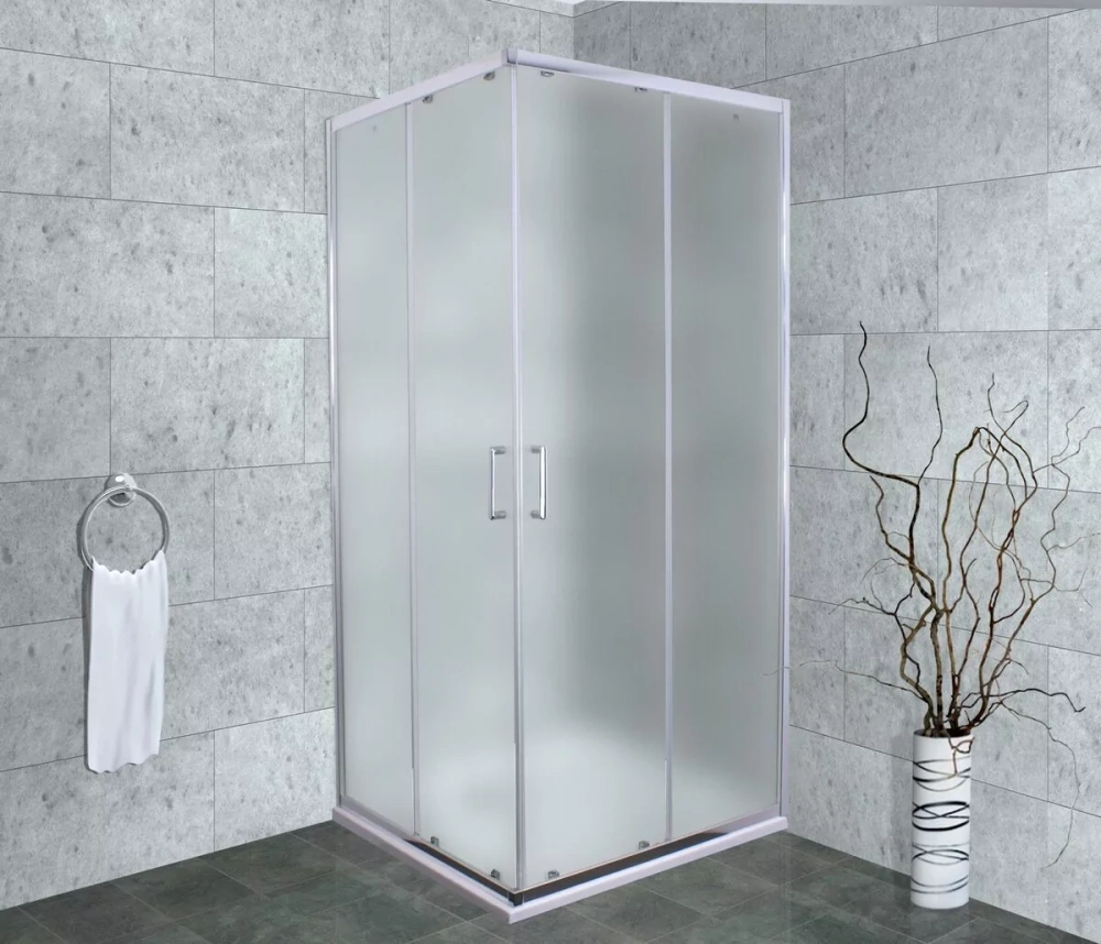 Душевой уголок Timo Altti 619 Foggy Glass матовый 90х90 квадратный, без поддона, хром от магазина Vanna-Vanna.ru!