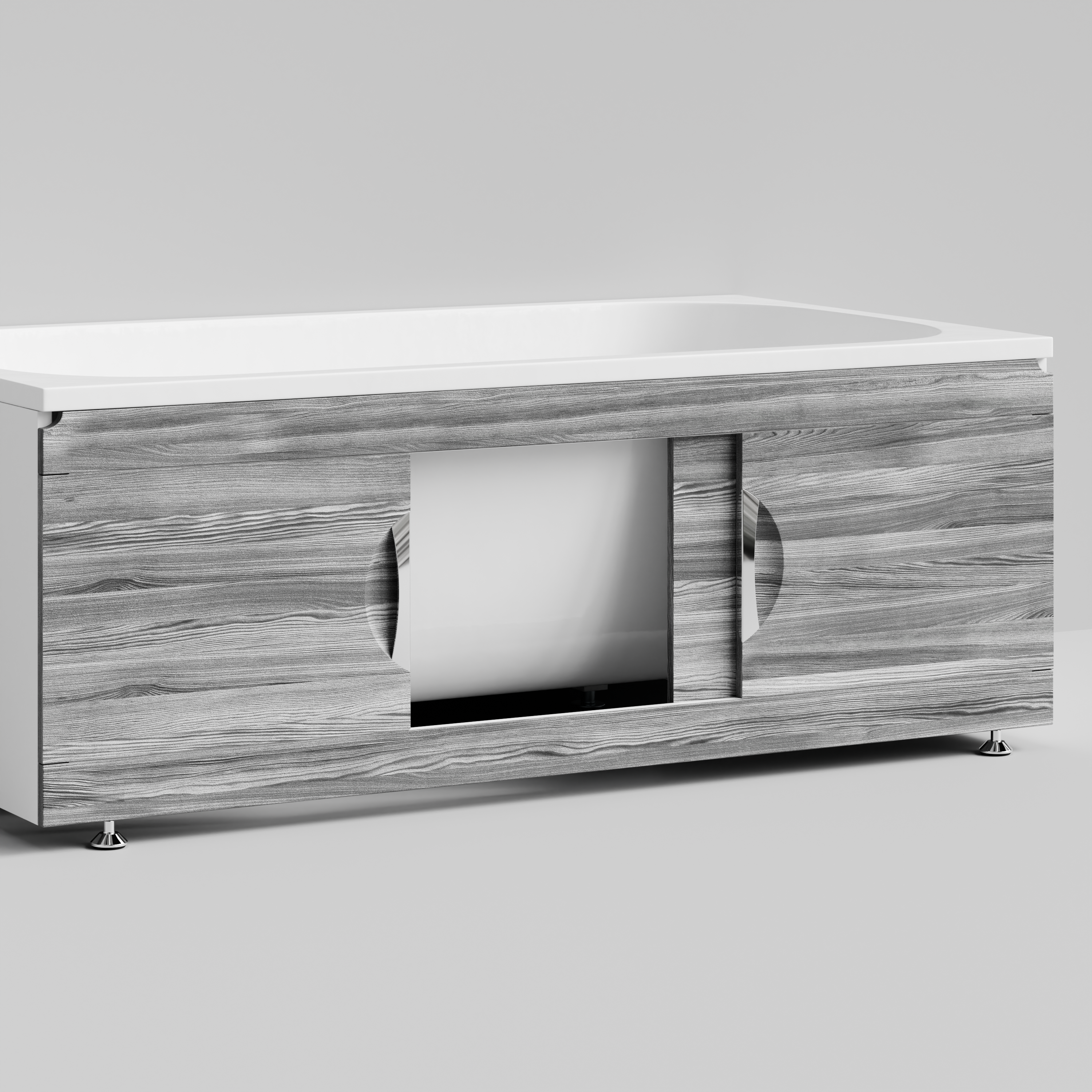 Экран под ванну Vod-ok Топ 150 раздвижной Лиственница структурная контрастно-серая