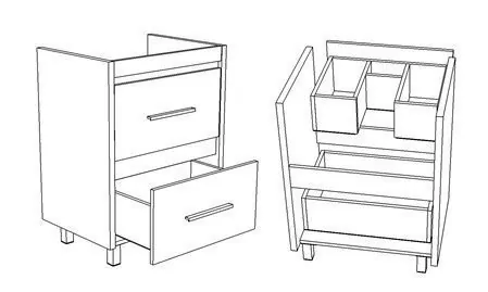 Тумба с раковиной Corozo Верона 65 напольная, 2 ящика, лайн