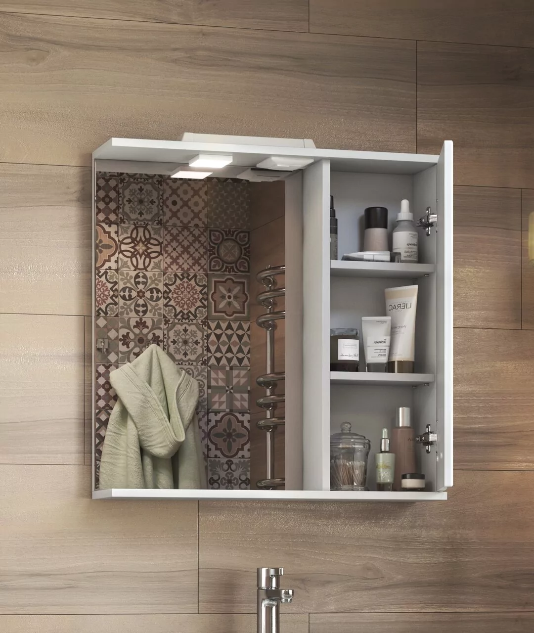 Зеркало-шкаф Vigo Diana 60 R свет, белый