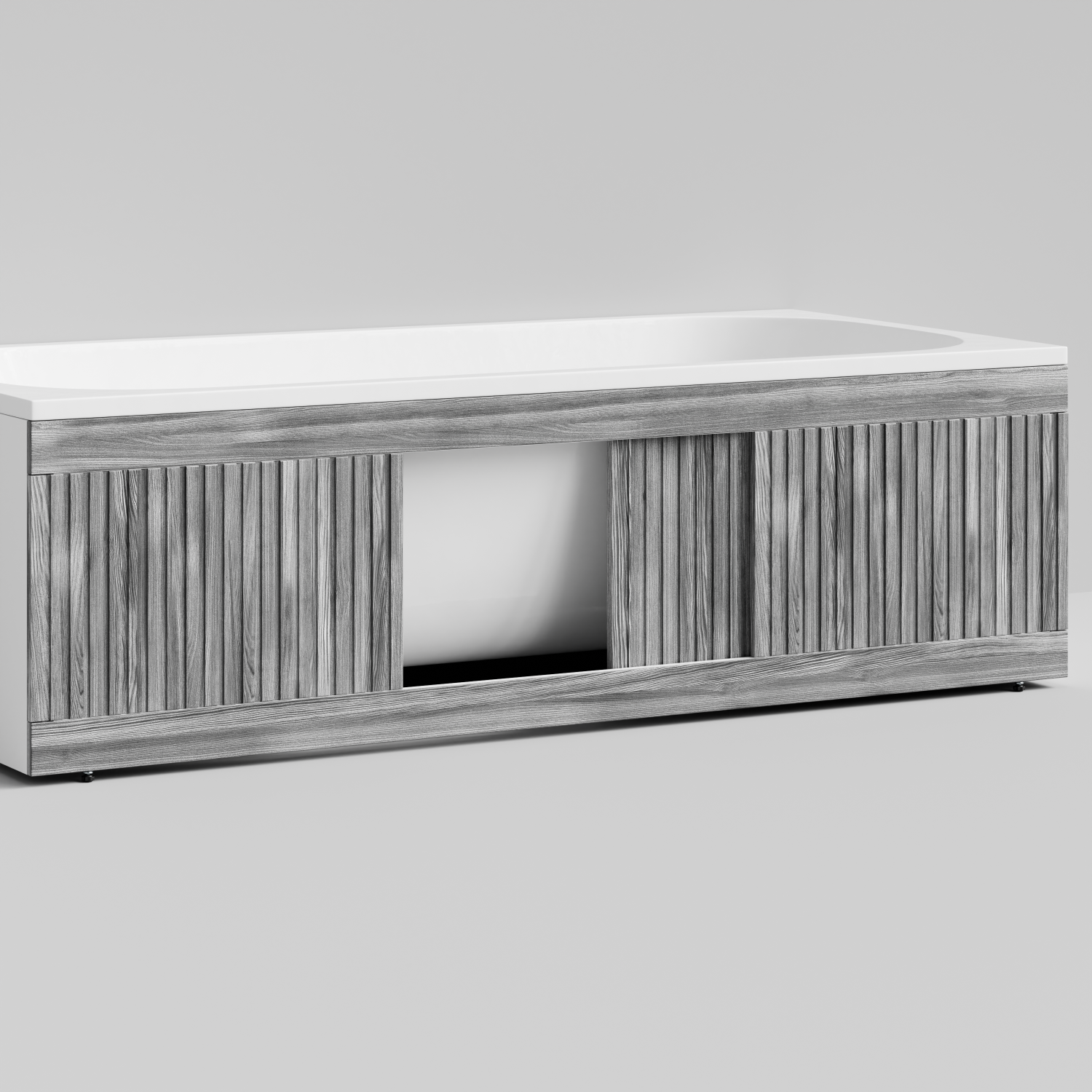 Экран под ванну Vod-ok Тач 180 раздвижной Лиственница структурная контрастно-серая