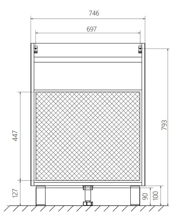 Тумба напольная 1Marka Соната 75Н с раковиной Анита 75, 3 ящика, белый
