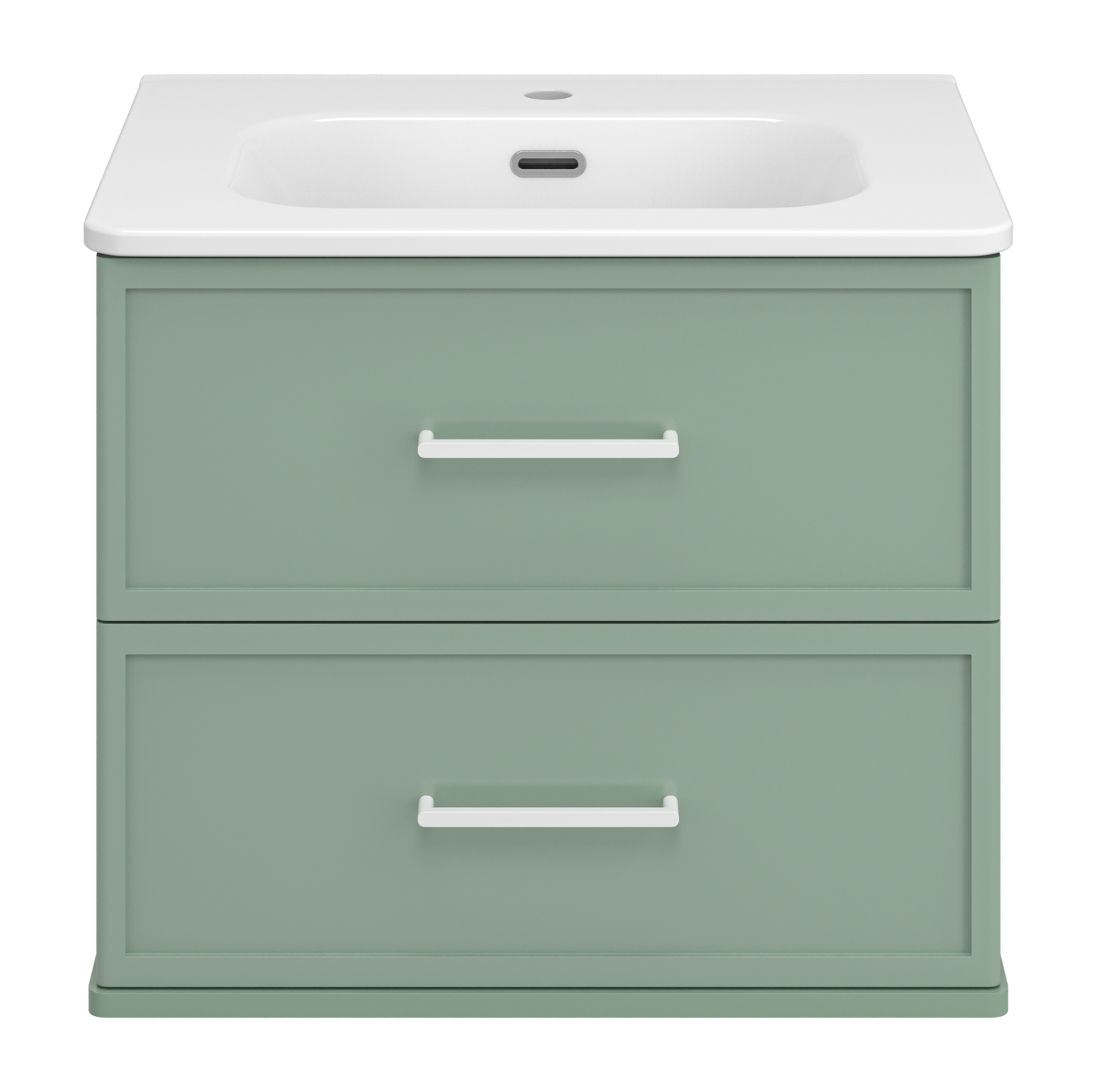 Тумба с раковиной Brevita Verde 60 подвесная (зеленая)