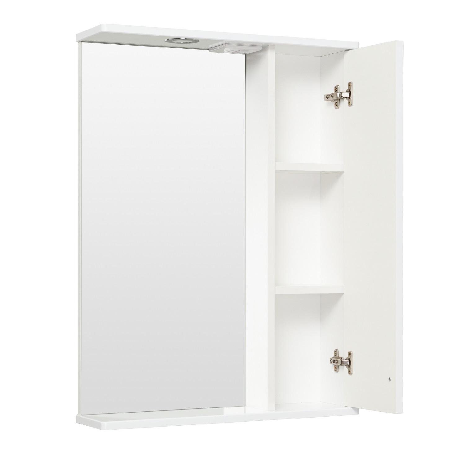 Зеркало со шкафчиком Runo Мерида 58 R, белый