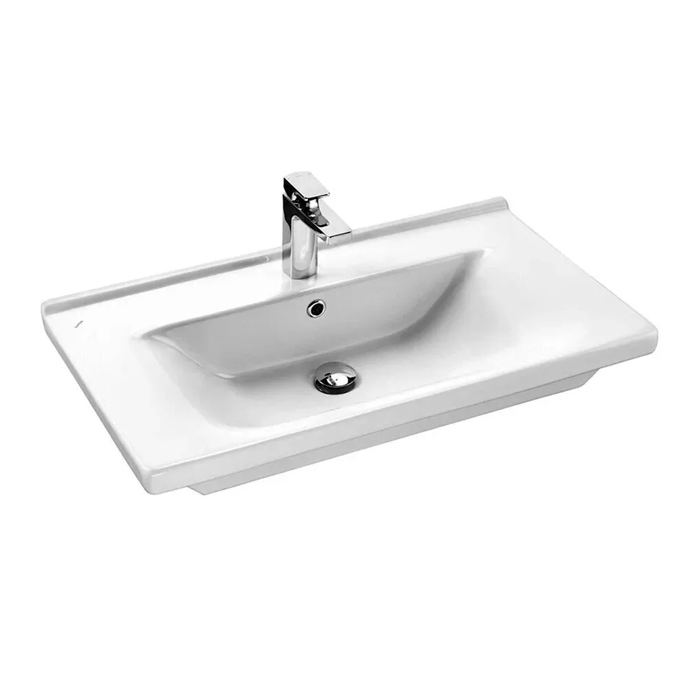 Тумба напольная Асб-мебель София 80 с раковиной Миранда 80, белый матовый от магазина Vanna-Vanna.ru!