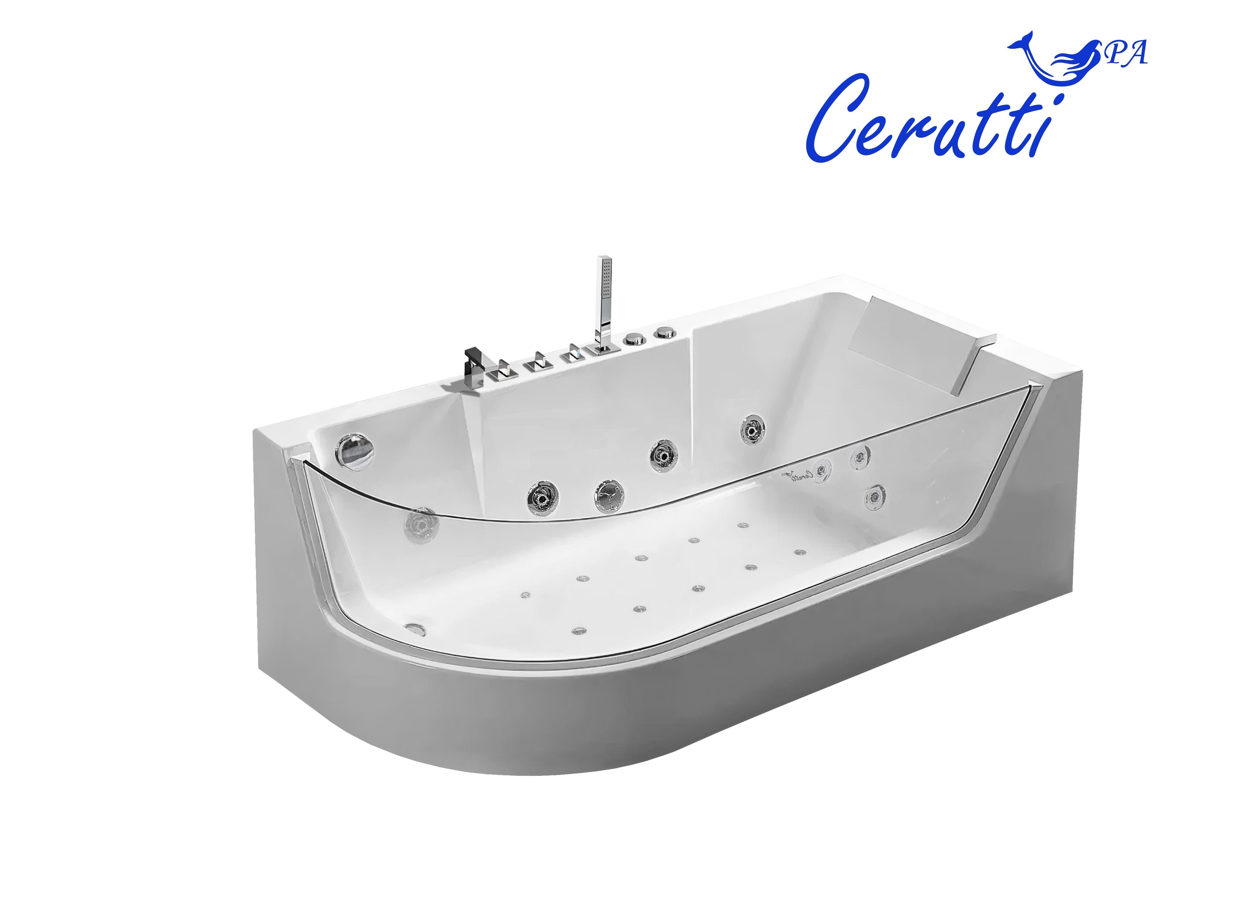 Ванна Cerutti Spa C-403A R акриловая, гидромассажная (1700x800x580)