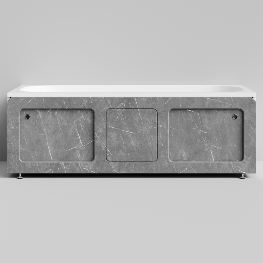 Экран под ванну Vod-ok Хит 170 раздвижной Мрамор Серый софт тач