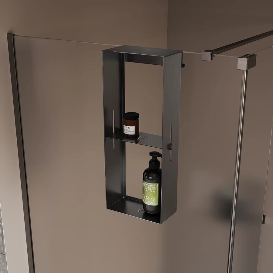 Полка для душевого ограждения Veconi Grange, 508x102x204, графит брашинг