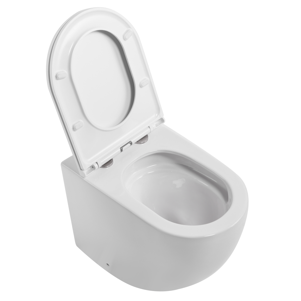 Унитаз Iberica Blanca Bilbao Alto IB.BLA.334.1B1 напольный, безободковый, Tornado, белый