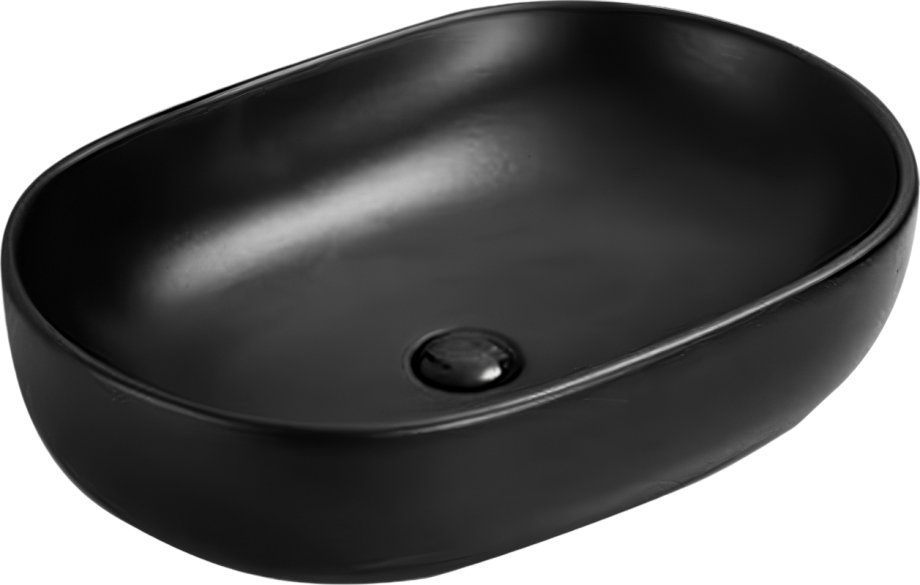 Раковина SantiLine SL-1017MB накладная, черный матовый