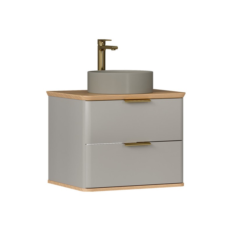 Тумба подвесная со столешницей EQUIL Desert 60 с раковиной 110А (110АMK), амарок