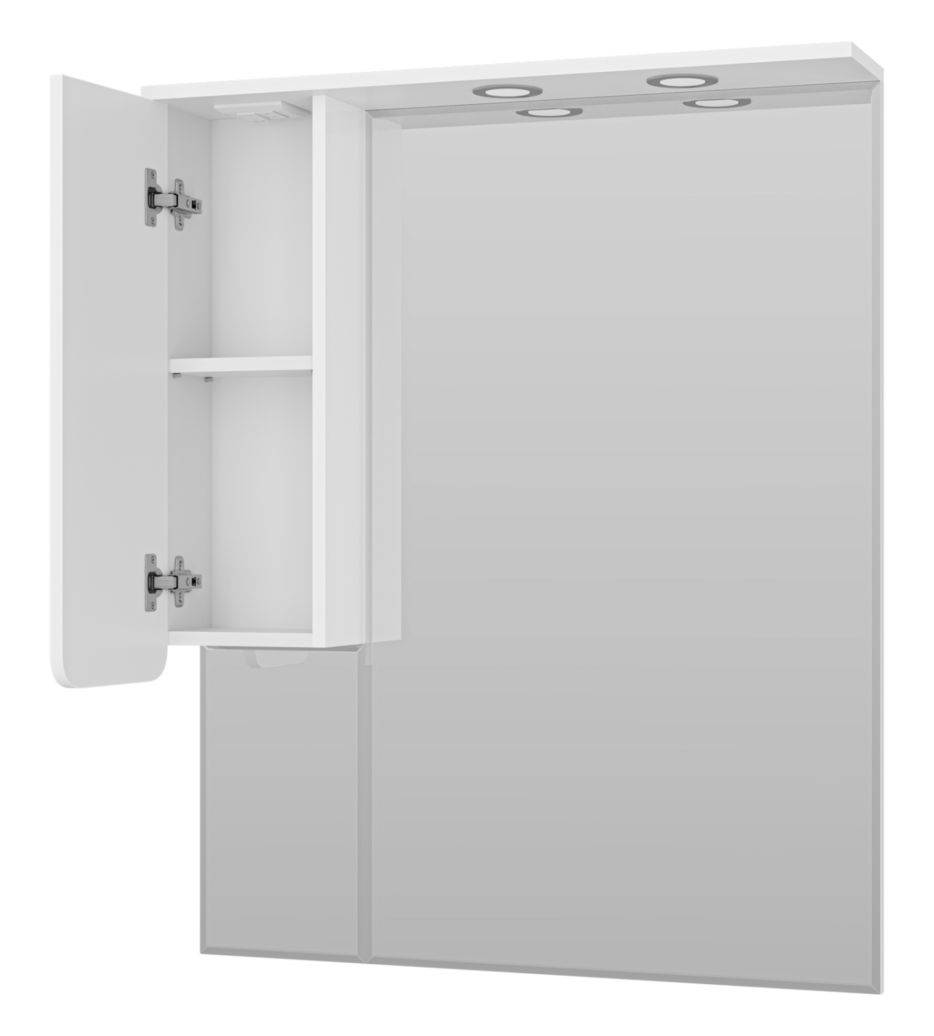 Зеркало со шкафчиком Misty Чегет 85 L, белый