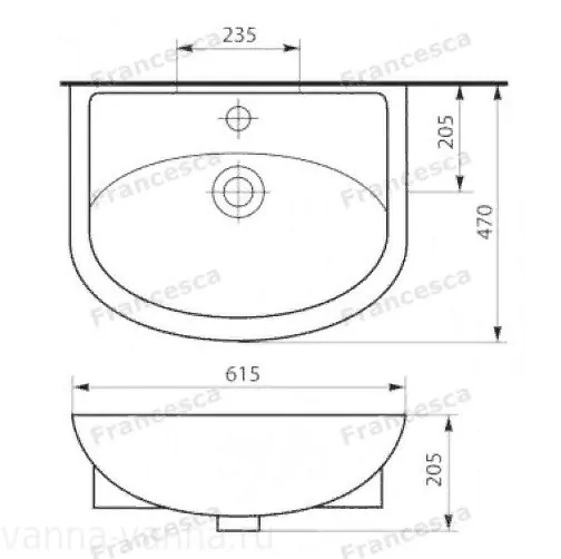 Мебель для ванной Francesca Eco 60 комплект, напольный, белый