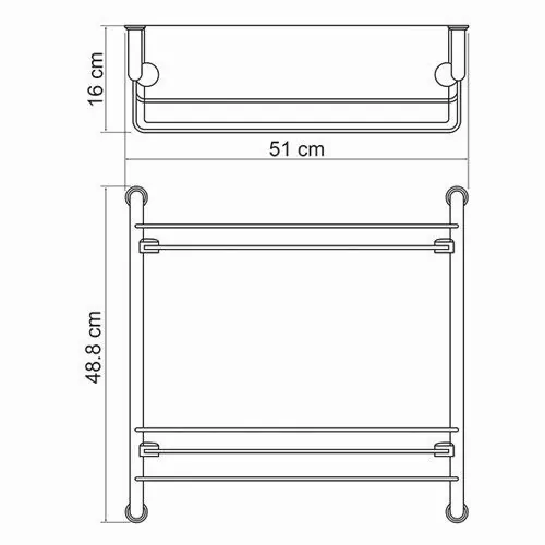 Полка WasserKraft K-2022 хром