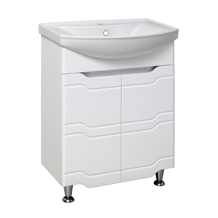 Тумба напольная Runo Стиль 65 с раковиной Стиль 65, белый