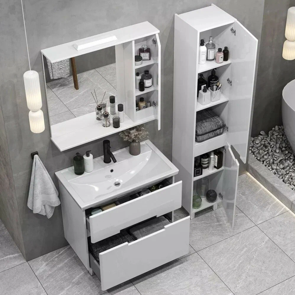 Зеркальный шкаф подвесной SanStar Ориана 80 белый