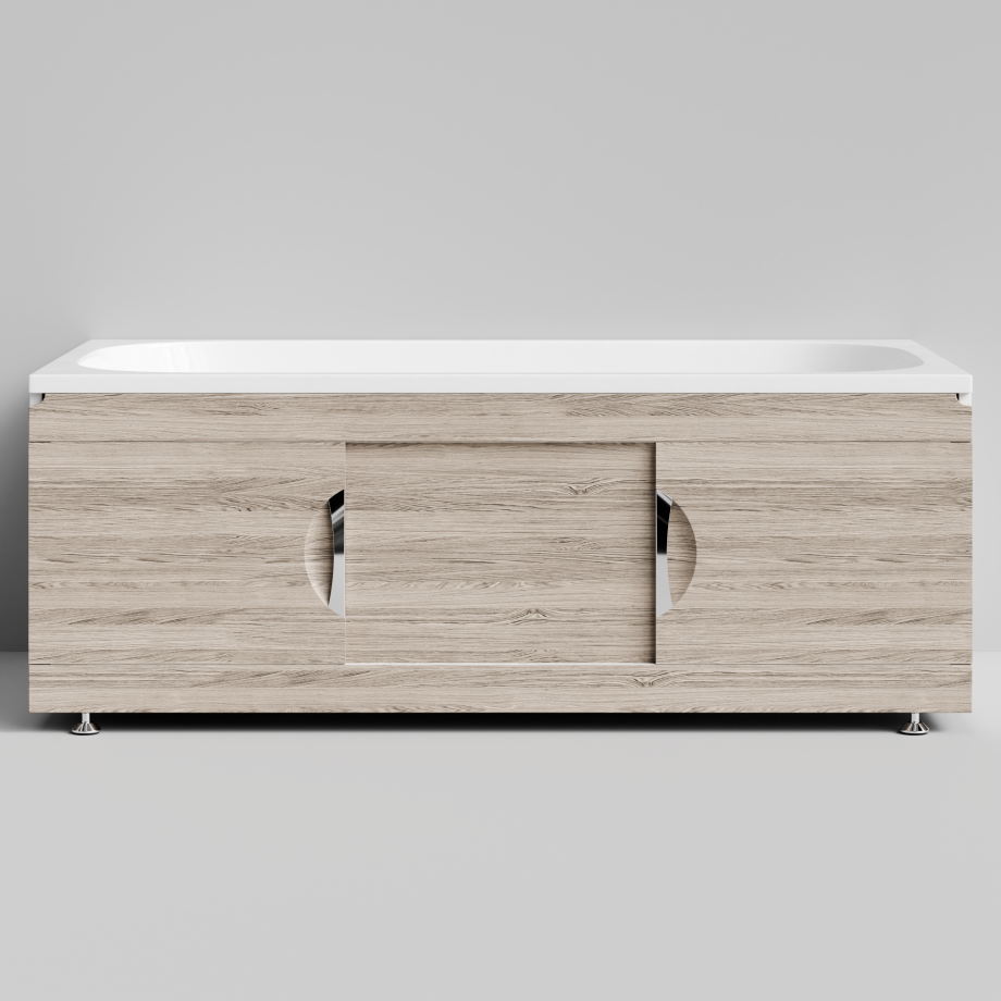 Экран под ванну Vod-ok Топ 150 раздвижной Дубослив ореховый светлый