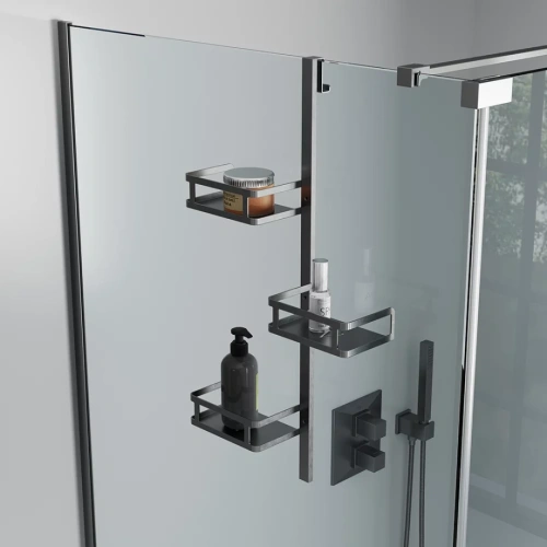 Полка для душевого ограждения Veconi Moderno, 650x120x324, графит брашинг от магазина Vanna-Vanna.ru!