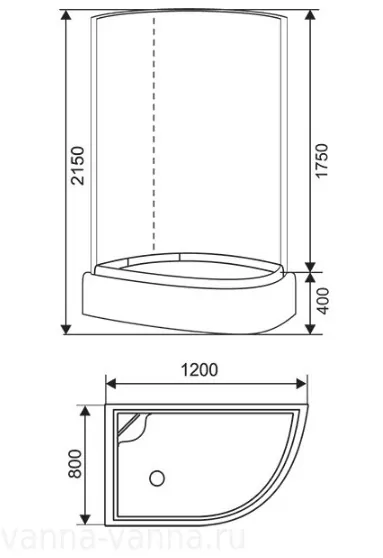 Душевая кабина Arcus S-09 L 120x80