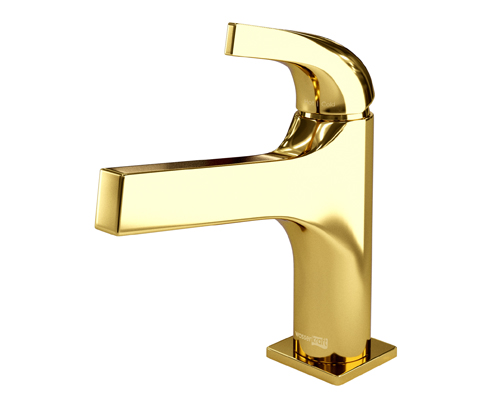 Смеситель для раковины WasserKraft Sauer 7103 глянцевое золото