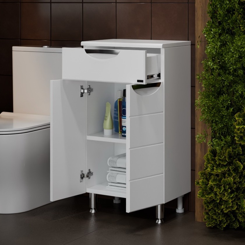 Тумба-комод Санта Родос 45 1 ящик, 2 двери, белая