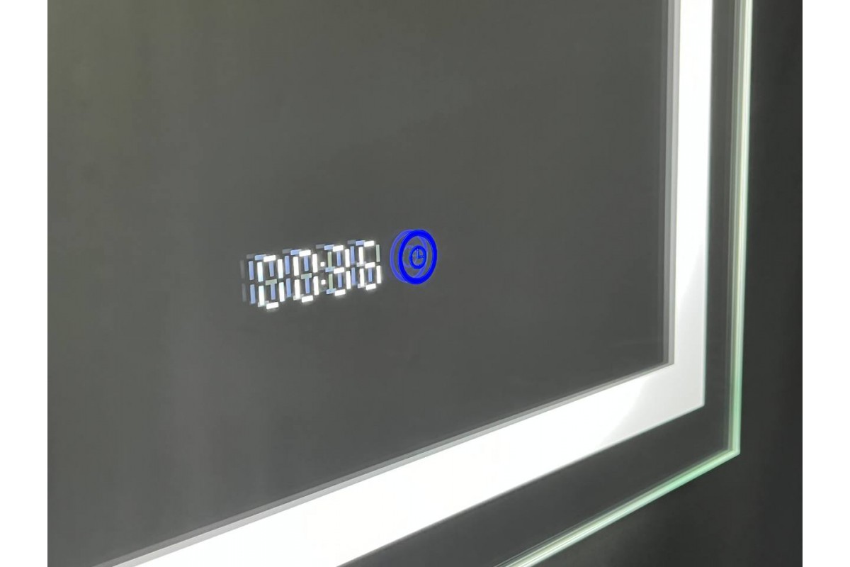 Зеркало Relisan WENDY 500х700 с часами и подсветкой