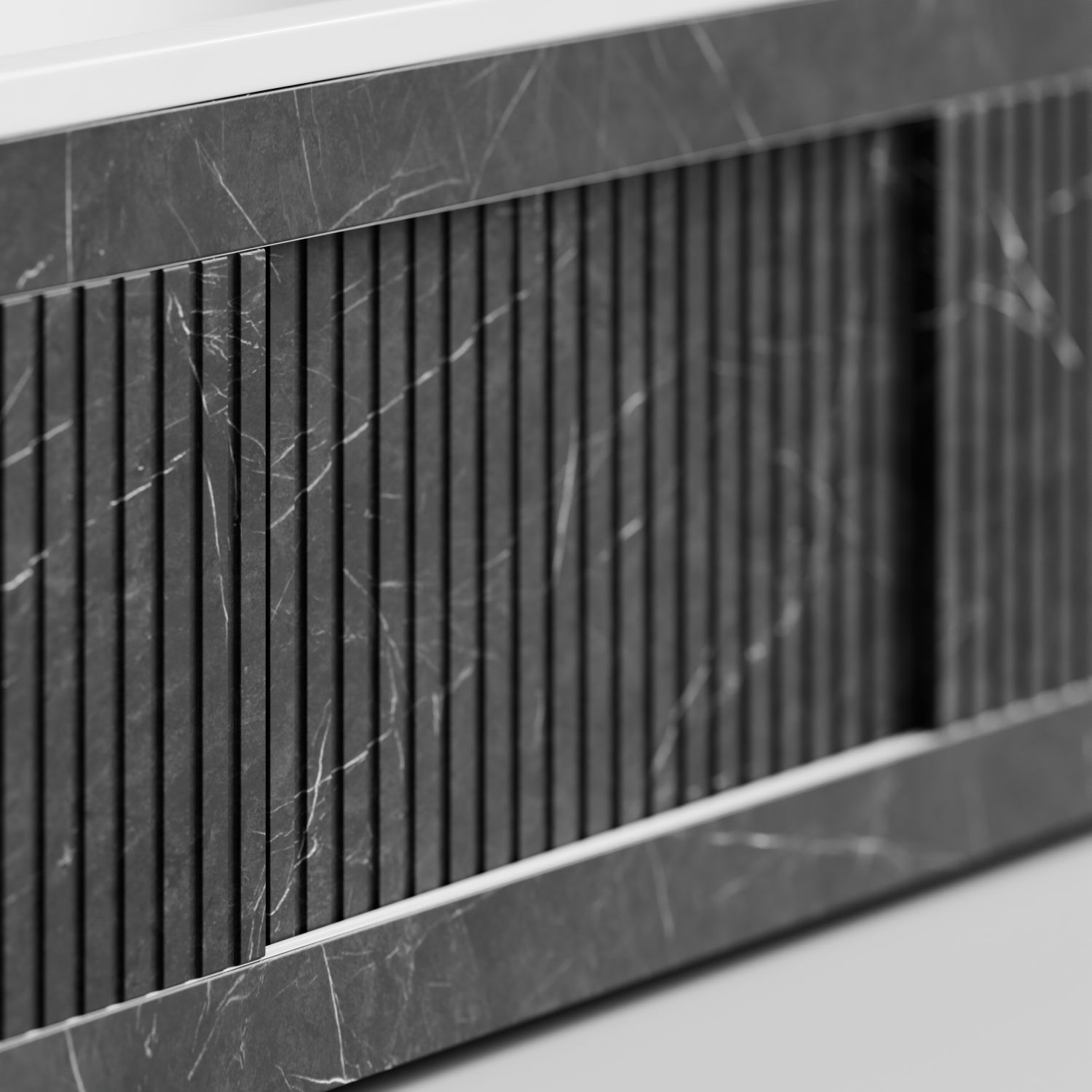 Экран под ванну Vod-ok Тач 180 раздвижной Мрамор Графит софт тач