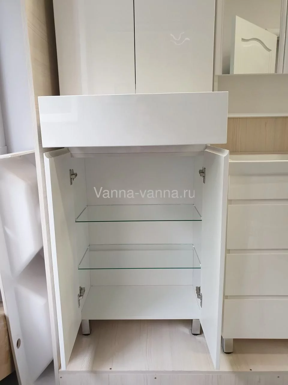 Пенал Санта Марс 60 напольный, белый