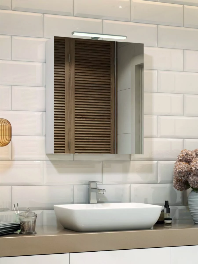 Зеркало-шкаф Vigo Plaza 70, свет, белый