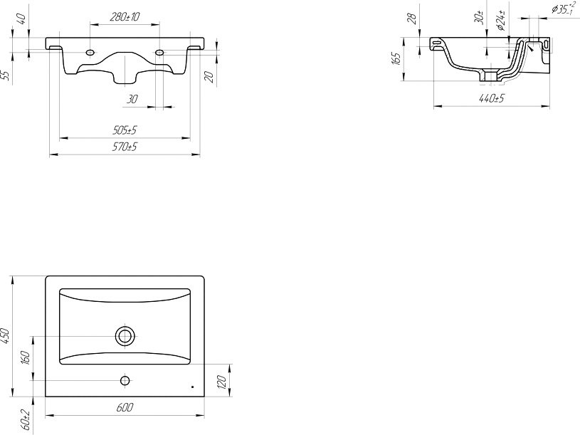 Тумба подвесная Vigo Geometry 60 с раковиной Como 60, белый