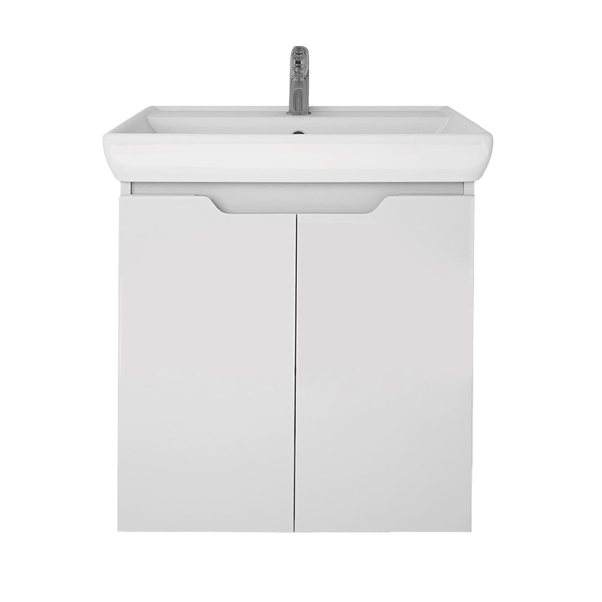 Тумба с раковиной напольная Dreja Q Plus (D) 60 см, белый