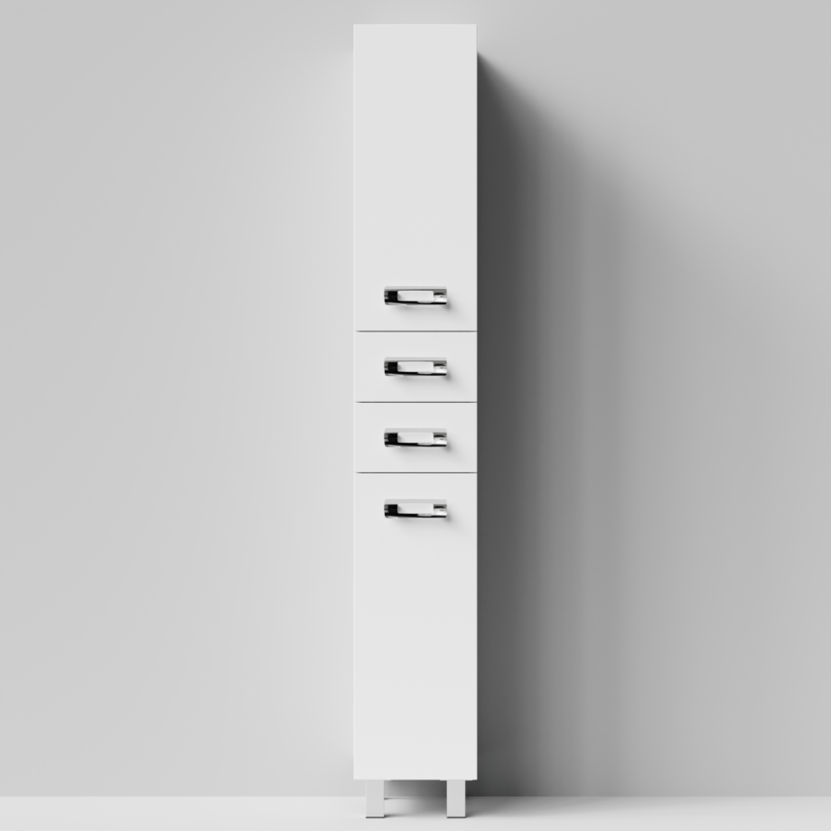 Пенал Vod-ok Орландо 30 L/R напольный, с корзиной для белья, белый + 13 цветов