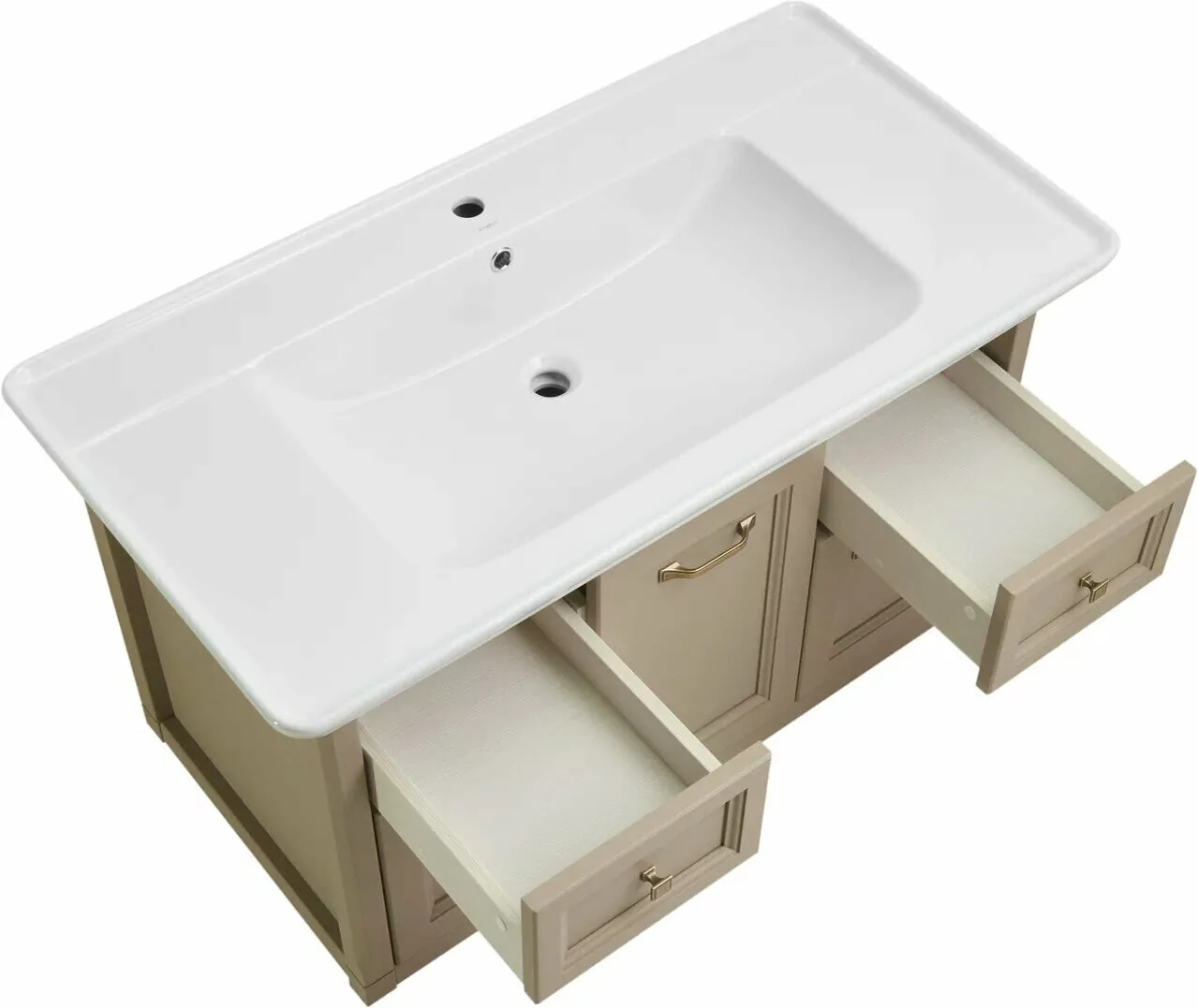 Тумба с раковиной ASB Woodline Толедо 105 подвесная, капучино Тумба с раковиной ASB Woodline Толедо 105 подвесная, капучино