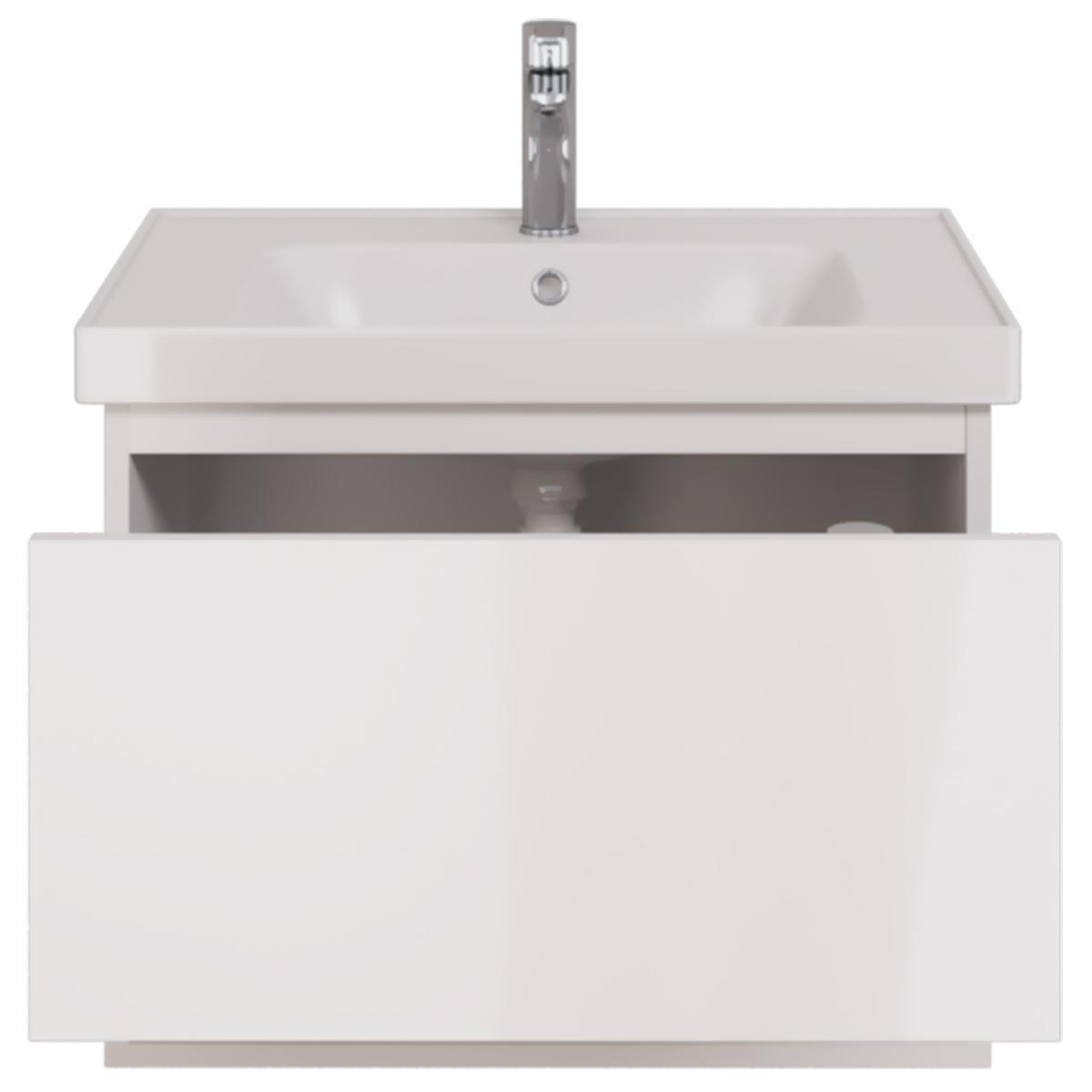 Тумба с раковиной подвесная Dreja Perfecto 70 см, белый