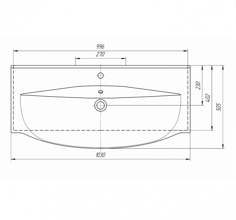 Тумба с раковиной Misty Элвис 105 белый
