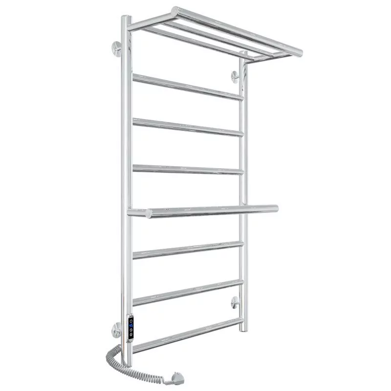 Полотенцесушитель электрический Laris Лавина П9 500х800 с полкой, левый, хром