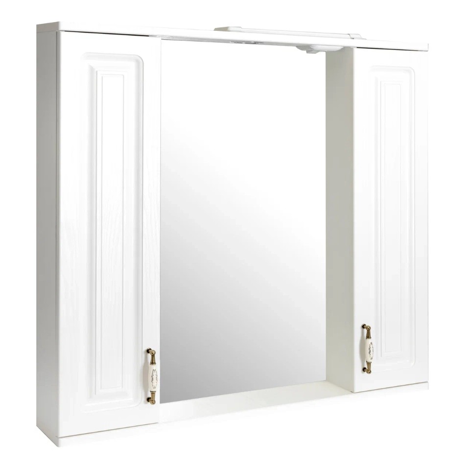 Зеркало-шкаф Stella Polar Кармела 85/С, ольха белый