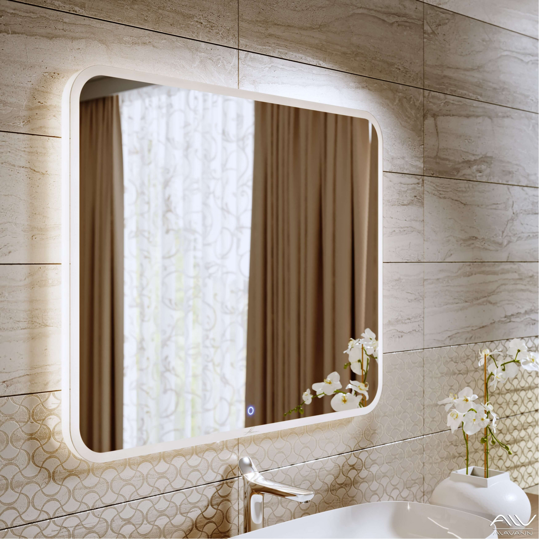 Зеркало Alavann Vanda-35 90 свет, сенсор