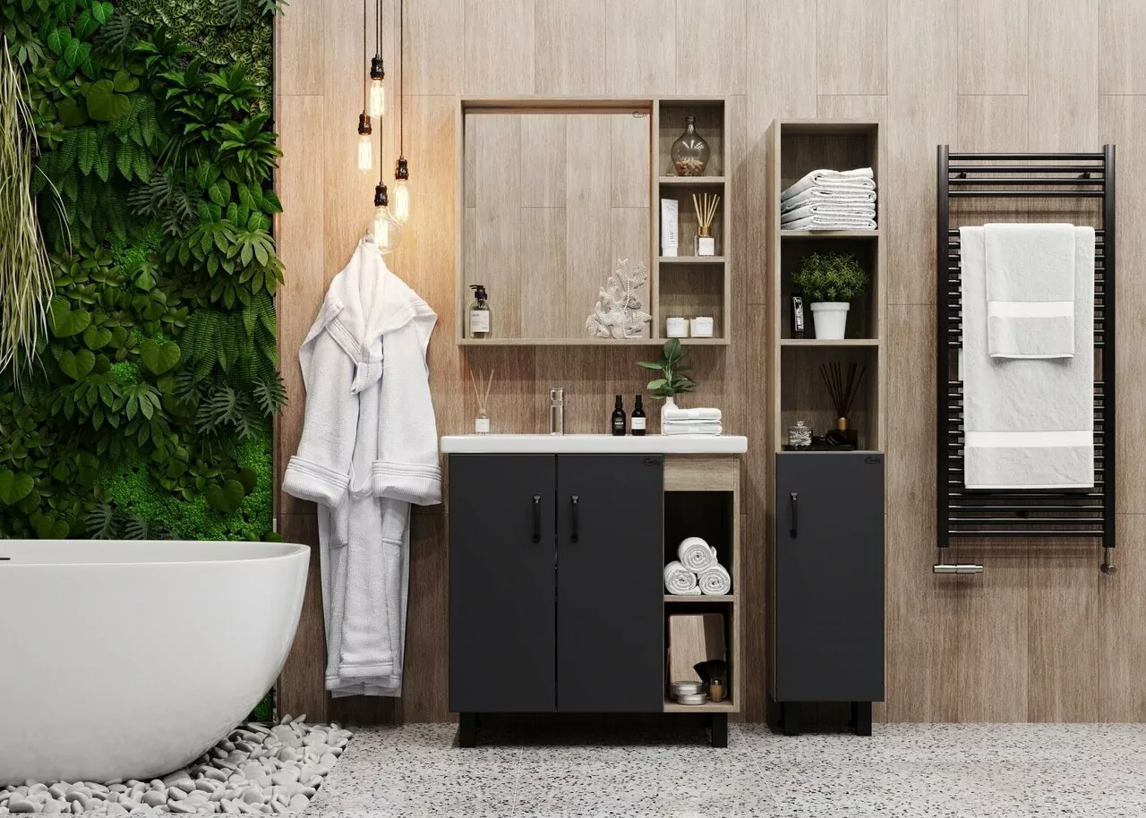 Зеркало-шкаф Onika Тимбер 80.00 дуб сонома