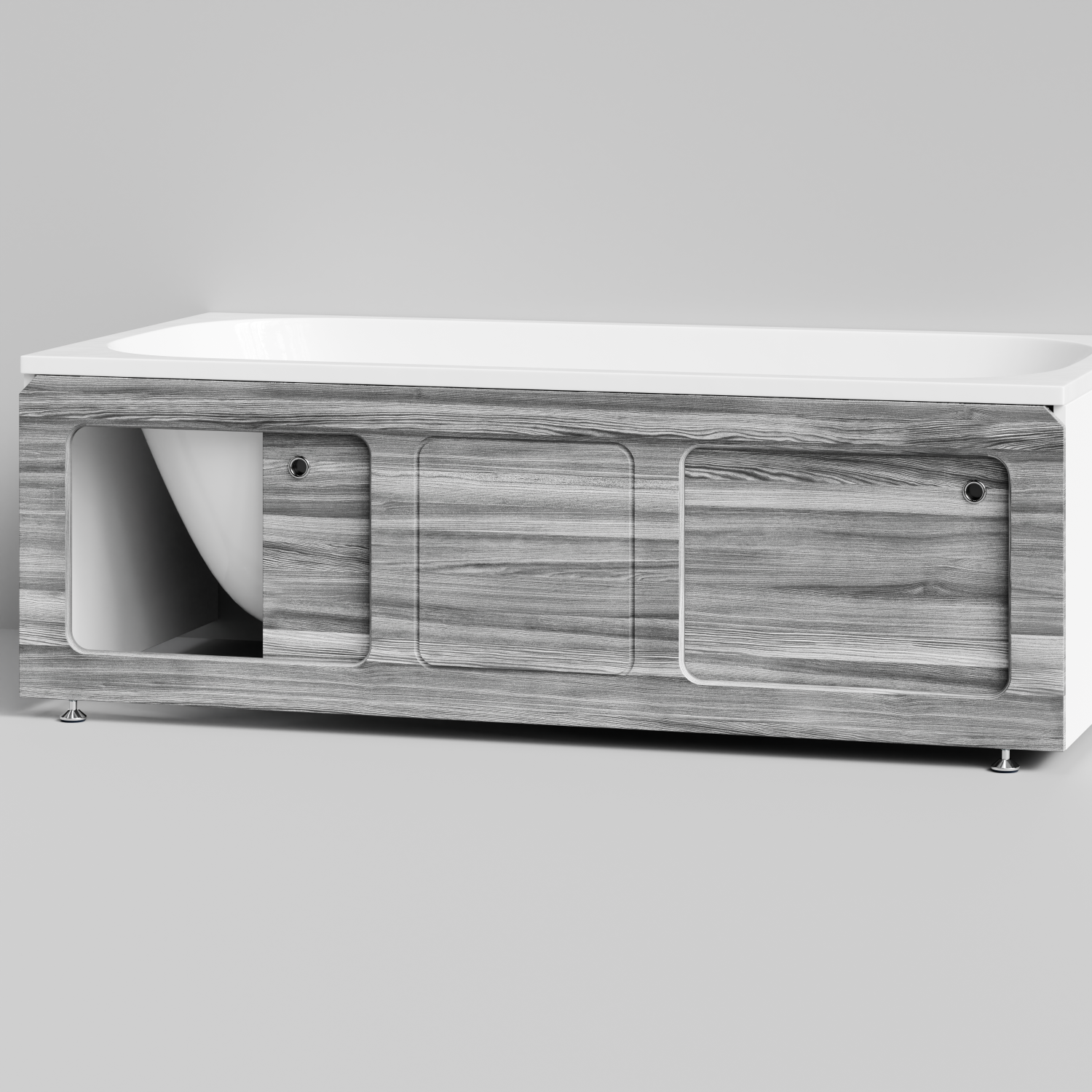 Экран под ванну Vod-ok Хит 170 раздвижной Лиственница структурная контрастно-серая